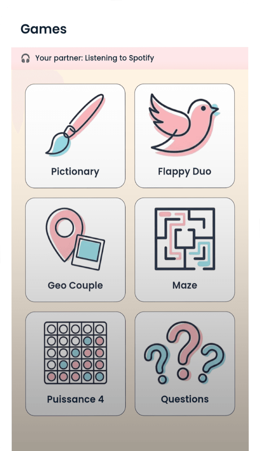Lomly Games feature — couple mini-games