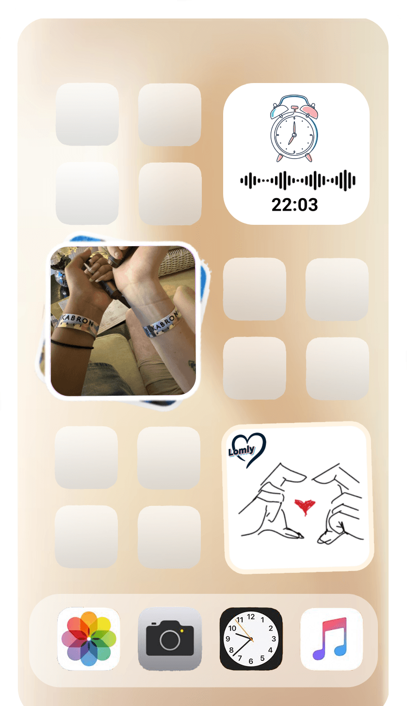 Lomly Widget feature — live doodles on home screen